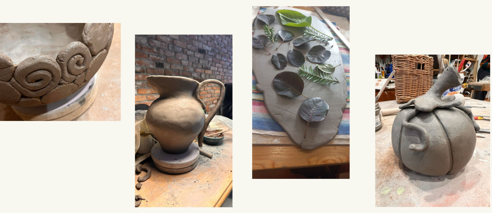 Ręcznie tworzone formy ceramiczne w pracowni